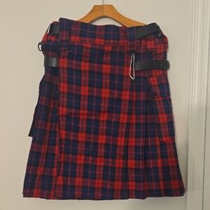 Kilt for Men,Utility Traditional Scottish Tartan Kilt for Men,Irish Viking Highl